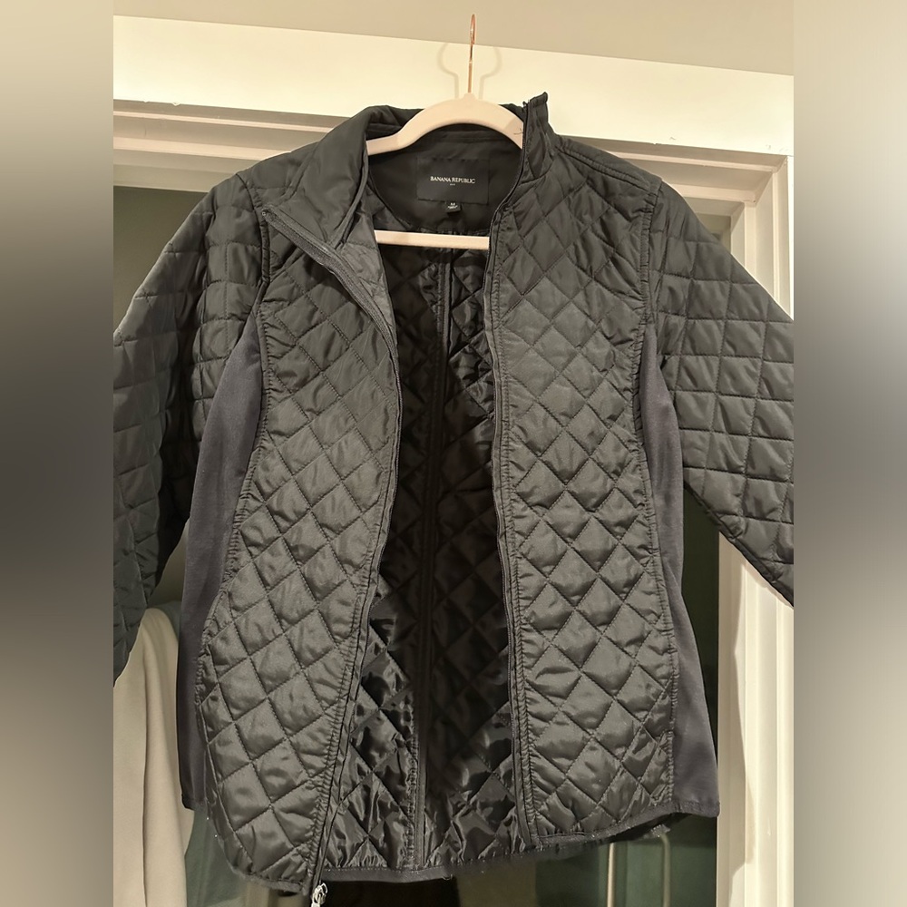 Banana Republic Black Quilted Puffer Jacket